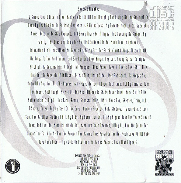 Zu Made by G-Smoov (CD 1995 Bumrush Records) in Kalamazoo | Rap
